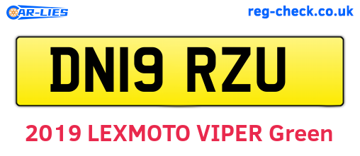 DN19RZU are the vehicle registration plates.