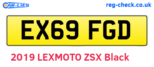 EX69FGD are the vehicle registration plates.