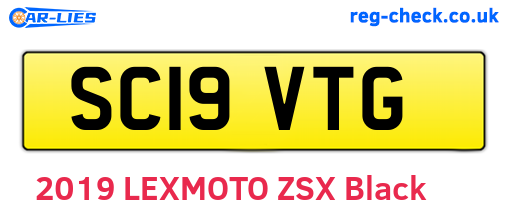 SC19VTG are the vehicle registration plates.