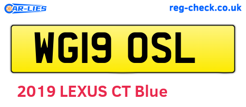 WG19OSL are the vehicle registration plates.