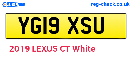 YG19XSU are the vehicle registration plates.