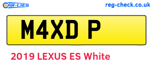 M4XDP are the vehicle registration plates.