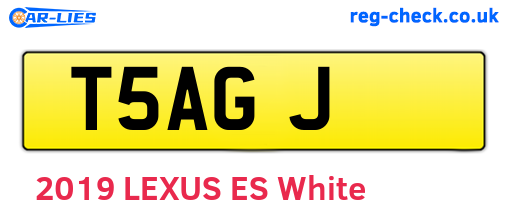 T5AGJ are the vehicle registration plates.