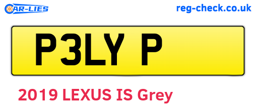 P3LYP are the vehicle registration plates.