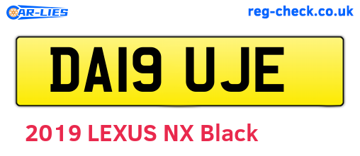 DA19UJE are the vehicle registration plates.