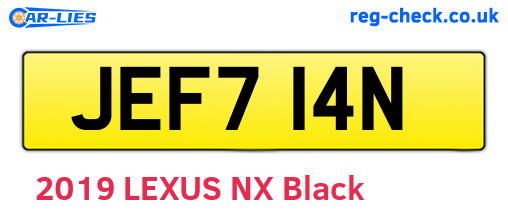 JEF714N are the vehicle registration plates.