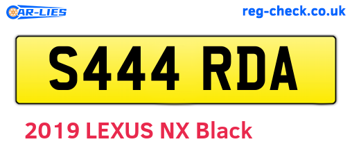 S444RDA are the vehicle registration plates.