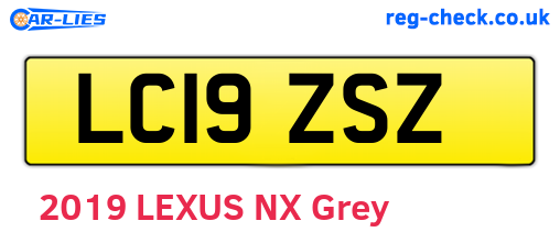 LC19ZSZ are the vehicle registration plates.