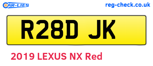 R28DJK are the vehicle registration plates.