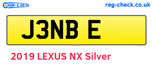 J3NBE are the vehicle registration plates.
