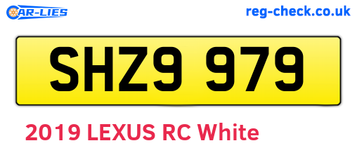 SHZ9979 are the vehicle registration plates.