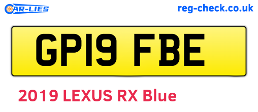 GP19FBE are the vehicle registration plates.