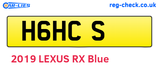 H6HCS are the vehicle registration plates.