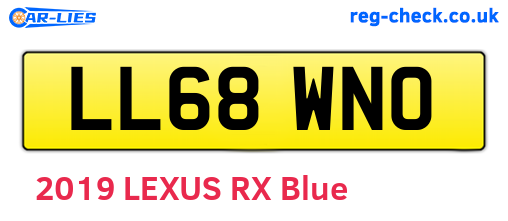 LL68WNO are the vehicle registration plates.
