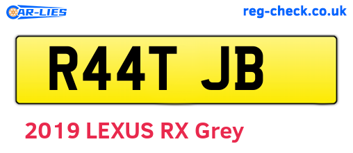 R44TJB are the vehicle registration plates.