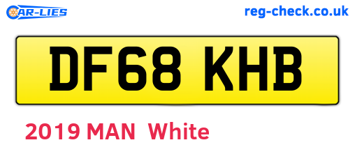 DF68KHB are the vehicle registration plates.