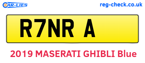 R7NRA are the vehicle registration plates.