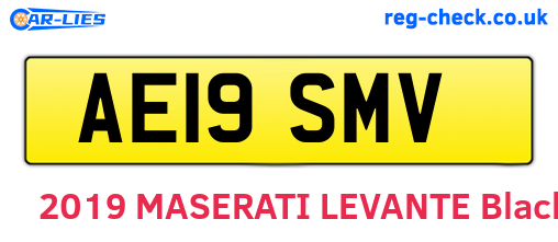 AE19SMV are the vehicle registration plates.