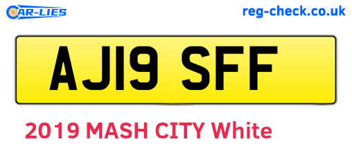AJ19SFF are the vehicle registration plates.