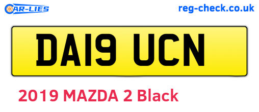 DA19UCN are the vehicle registration plates.