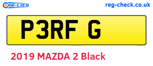 P3RFG are the vehicle registration plates.