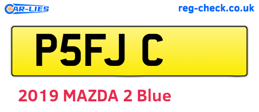 P5FJC are the vehicle registration plates.