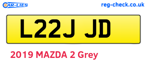 L22JJD are the vehicle registration plates.