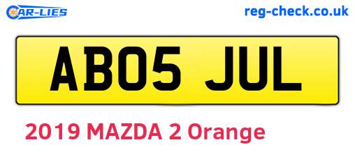 AB05JUL are the vehicle registration plates.