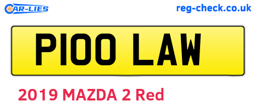 P100LAW are the vehicle registration plates.