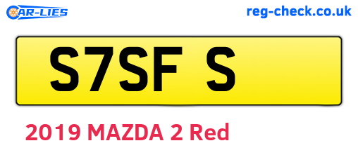 S7SFS are the vehicle registration plates.