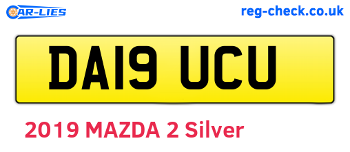 DA19UCU are the vehicle registration plates.