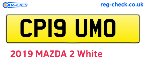 CP19UMO are the vehicle registration plates.