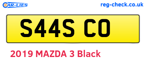 S44SCO are the vehicle registration plates.