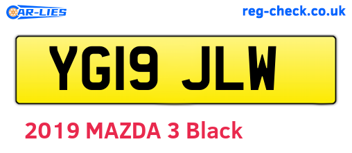 YG19JLW are the vehicle registration plates.