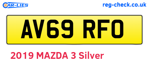 AV69RFO are the vehicle registration plates.