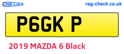 P6GKP are the vehicle registration plates.