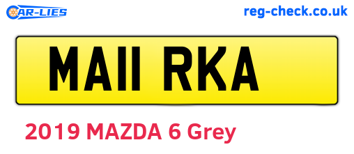 MA11RKA are the vehicle registration plates.