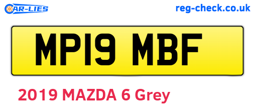 MP19MBF are the vehicle registration plates.