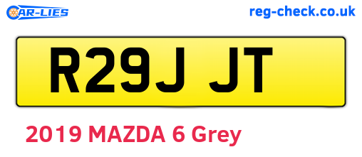 R29JJT are the vehicle registration plates.