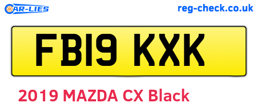 FB19KXK are the vehicle registration plates.