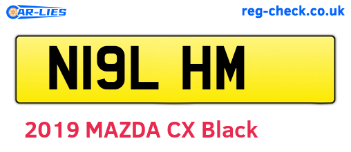 N19LHM are the vehicle registration plates.