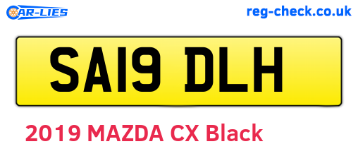 SA19DLH are the vehicle registration plates.