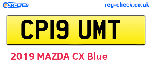 CP19UMT are the vehicle registration plates.