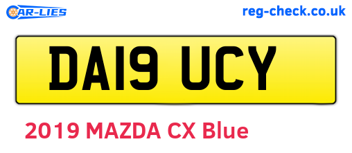 DA19UCY are the vehicle registration plates.