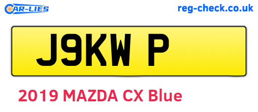 J9KWP are the vehicle registration plates.