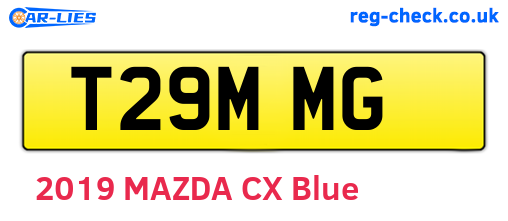 T29MMG are the vehicle registration plates.