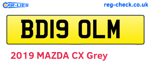 BD19OLM are the vehicle registration plates.