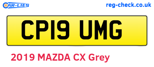 CP19UMG are the vehicle registration plates.
