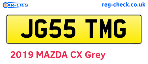 JG55TMG are the vehicle registration plates.