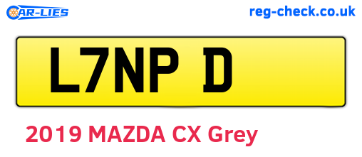 L7NPD are the vehicle registration plates.